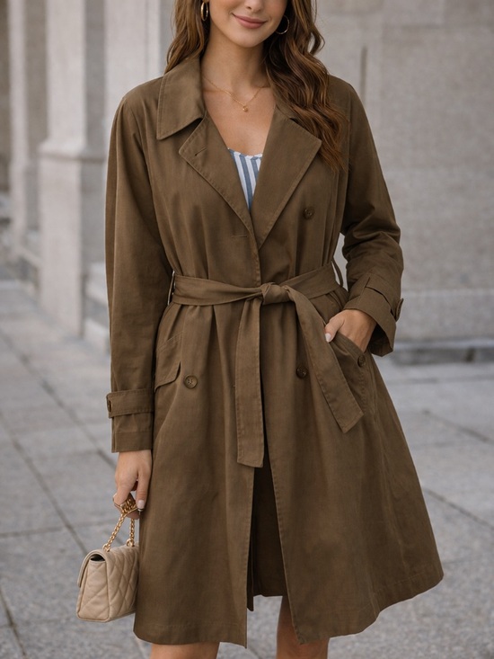 London Fog Jackets & Blazers - New Towne from London Fog Vintage Desert Belted Trench Coat Size 8 Petite